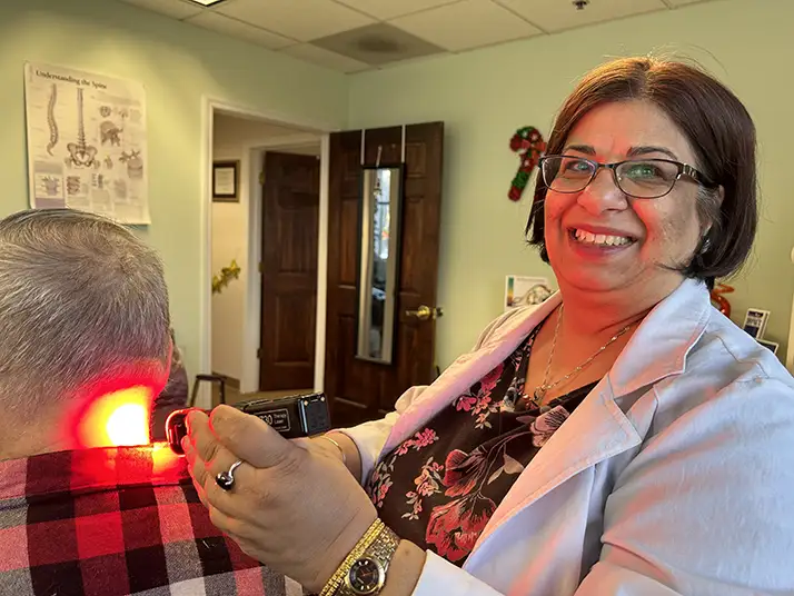 Chiropractor Clifton Park NY Terry Dhanjal-Garcha Red Light Therapy Patient 1